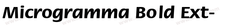Microgramma Bold Ext字体转换